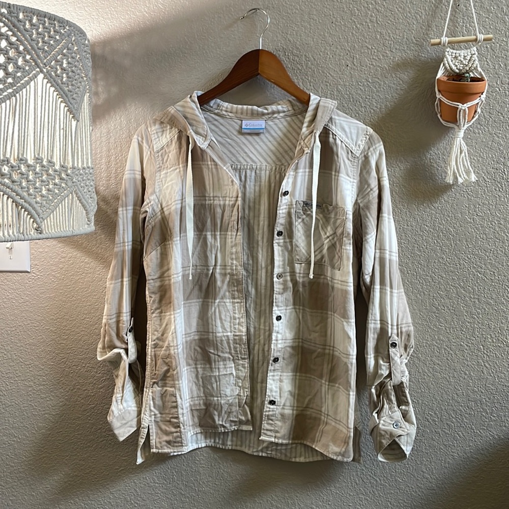 Columbia hooded button up